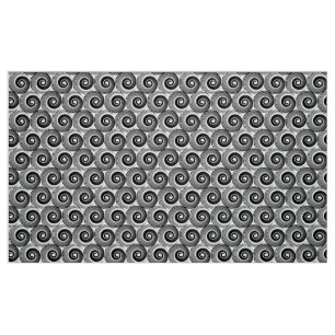 Tissu 140216 spirales - noir sur le blanc