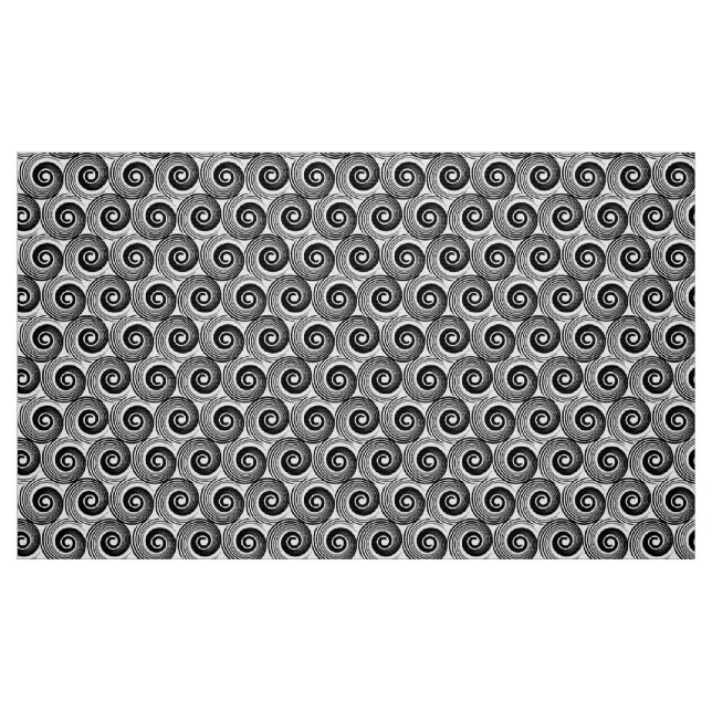 Tissu 140216 spirales - noir sur le blanc (Fat Quarter)