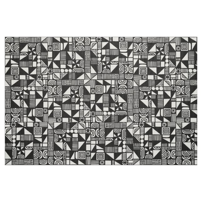 Tissu 150215v2 - Noir (Fat Quarter)