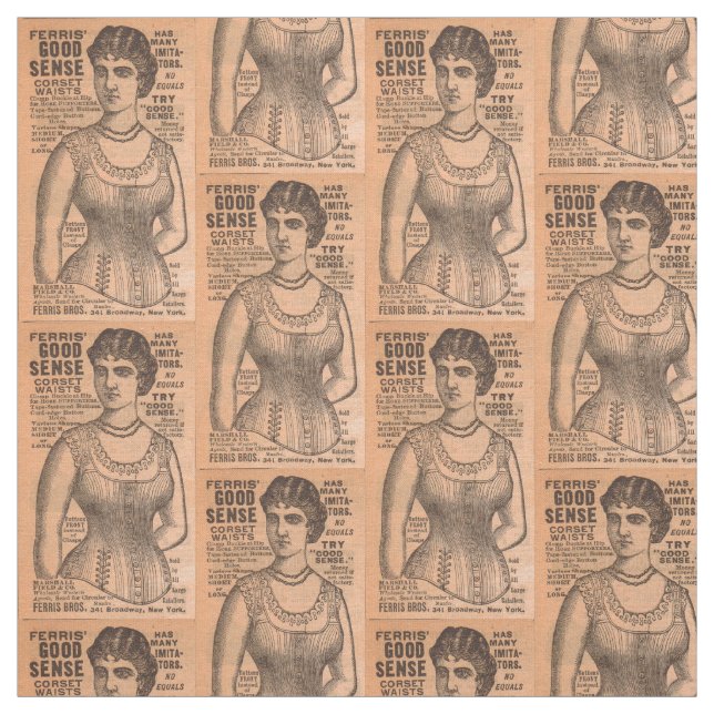 Tissu 1880s Ferris Common Sense Corsets et impression (Échantillon)