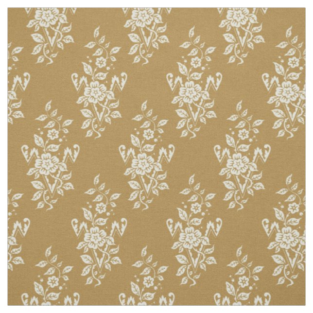 Tissu 1889 Floral, Ambre (Échantillon)