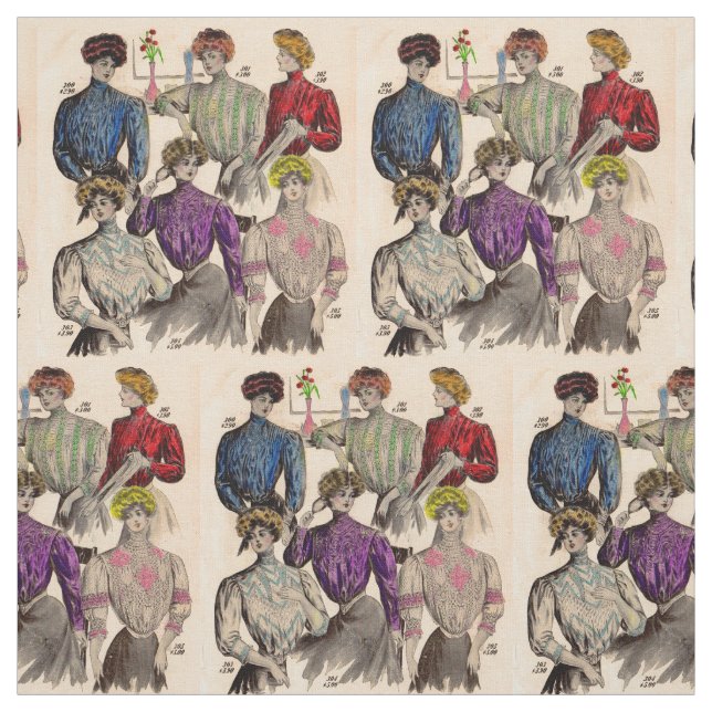 Tissu 1908 Gimbels dames blouses taille no 2 (Échantillon)
