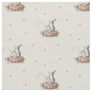 Tissu 1920 Hare Riding a Tortoise