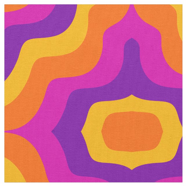 Tissu 1960 1970 Style Motif Fabric (Fermer)