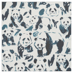 Tissu 1-2-3 PANDAS Pandas Sketchy mignons