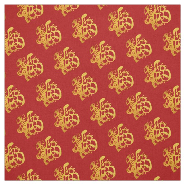 Tissu 2018 chinois de nouvelle année de Papercut (Échantillon)