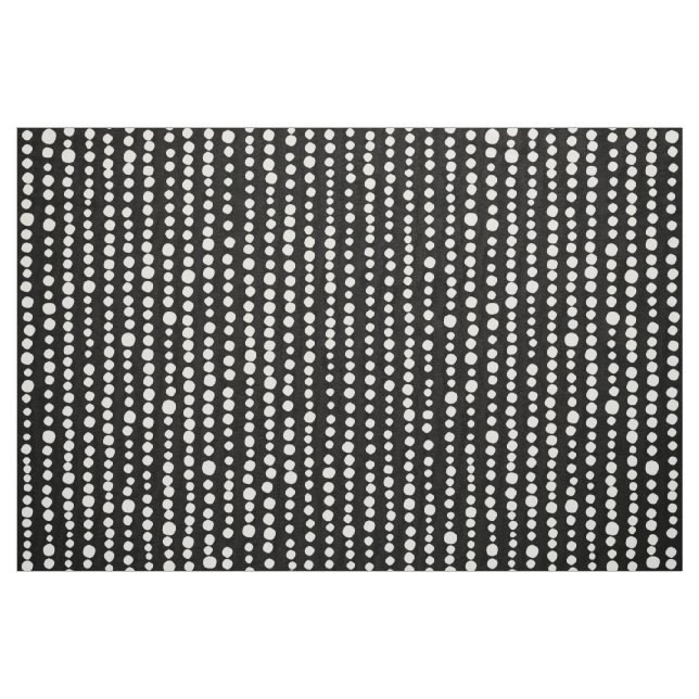 Tissu 230216 - Blanc sur noir (Fat Quarter)