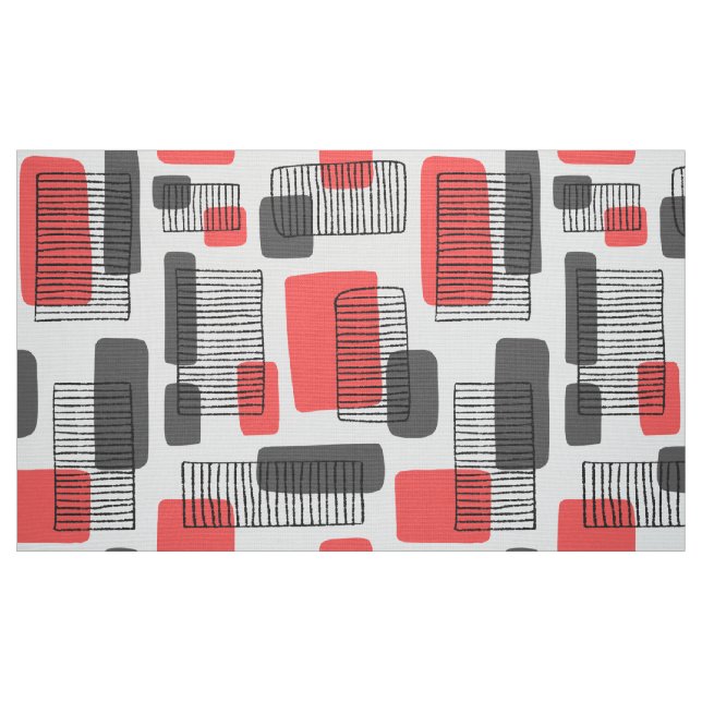 Tissu 251215 - Rose et gris tropicaux (Fat Quarter)