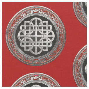 Tissu [300] Croix argentée celtique sacrée de noeud