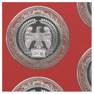 Tissu [300] Eagle impérial romain argenté