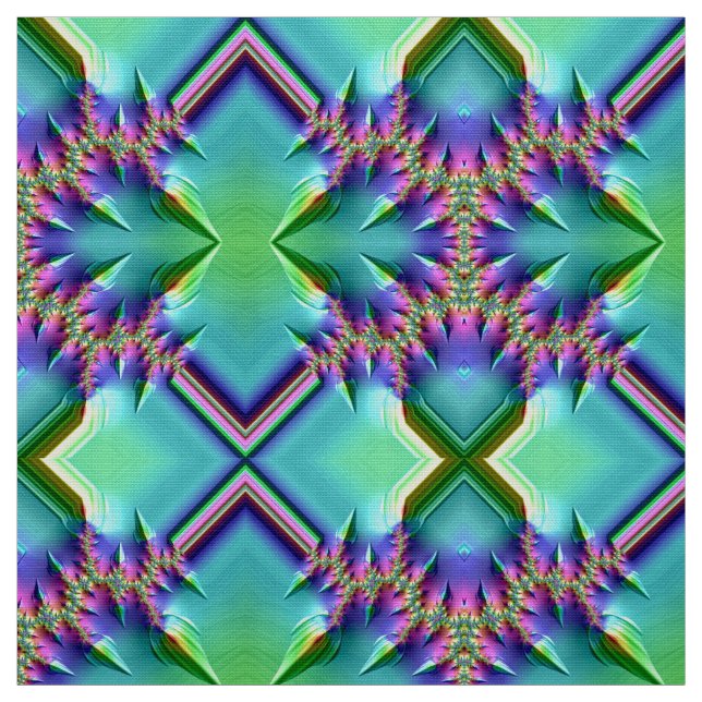 Tissu 3D BRIGHT ! ~ Vert violet rose Aqua ~ mignon (Échantillon)