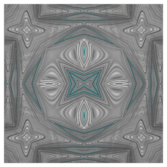 Tissu 3D ! Turquoise blanc gris argenté ~ (Échantillon)