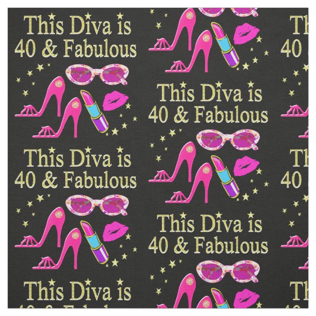 TISSU 40 ANS ET UN DIVA FABULEUX (Échantillon)