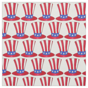 Tissu 4 juillet Rouge Blanc Bleu Patriotique Oncle Sam T