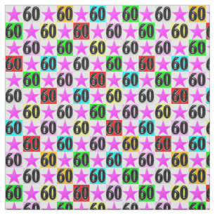 TISSU 60E ANNIVERSAIRE SUPER STAR