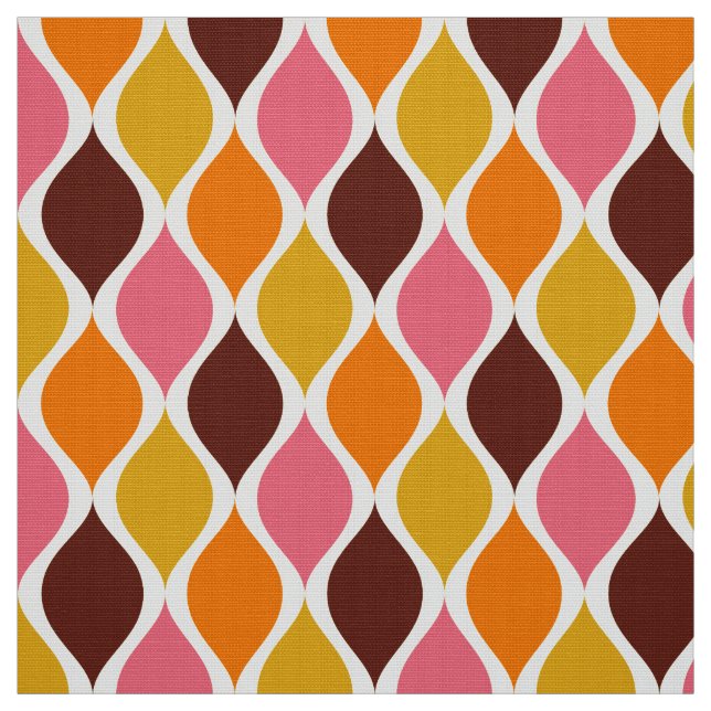 Tissu 60s les années 70 simple palette rétro (Échantillon)