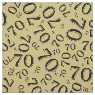 Tissu 70e Cool Motif Gold et Black 70
