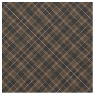 Tissu 90s Escapé Plaid Motif Brown Grunge Terrain foncé