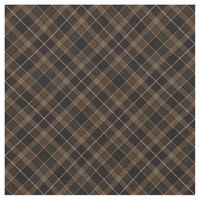 Tissu 90s Escapé Plaid Motif Brown Grunge Terrain foncé (Fermer)