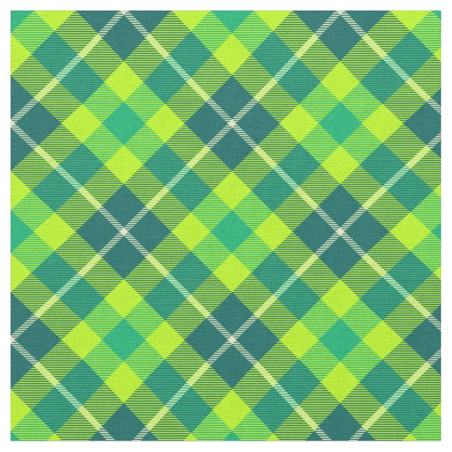 Tissu 90s incliné Plaid vert clair Motif Unisex (Fermer)