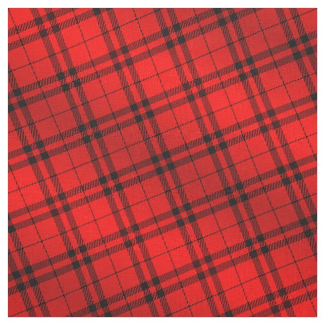 Tissu 90s Inspiré Plaid Motif Grunge rouge noir Ombre (Échantillon)