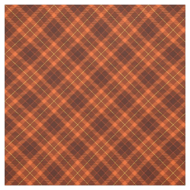 Tissu 90s Plaid incliné Nice Automne Motif Orange Grunge (Échantillon)