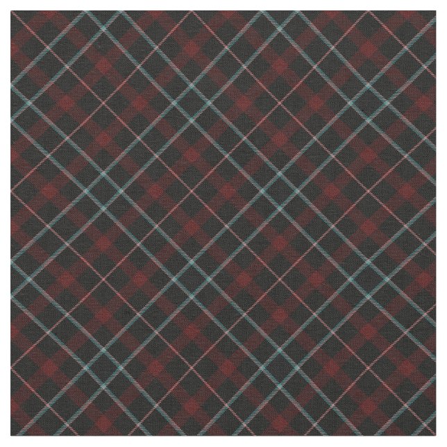 Tissu 90s Plaid Motif Abstrait Black Red Black Grunge (Fermer)