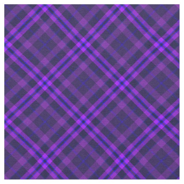 Tissu 90s Vibrant Plaid Motif Abstrait Grunge Purple (Fermer)