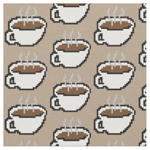 tissu à 8 bits de café