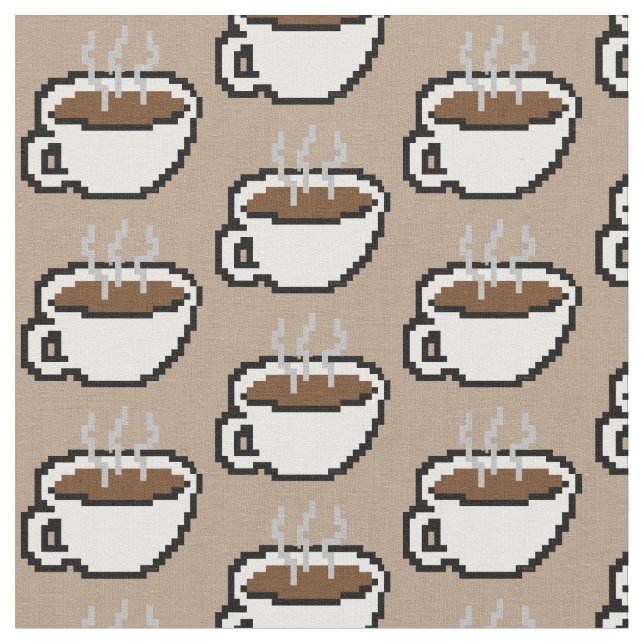 tissu à 8 bits de café (Fermer)