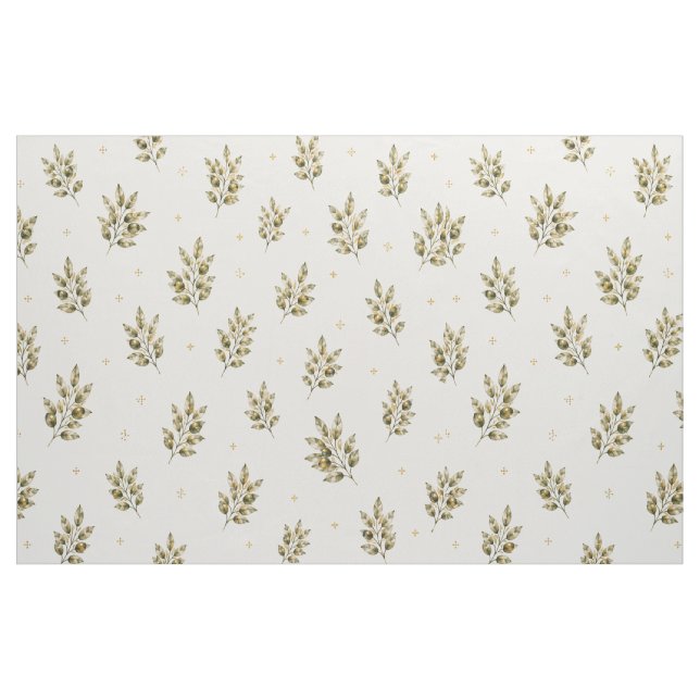 Tissu à branche d'olive aquarelle (Yard)