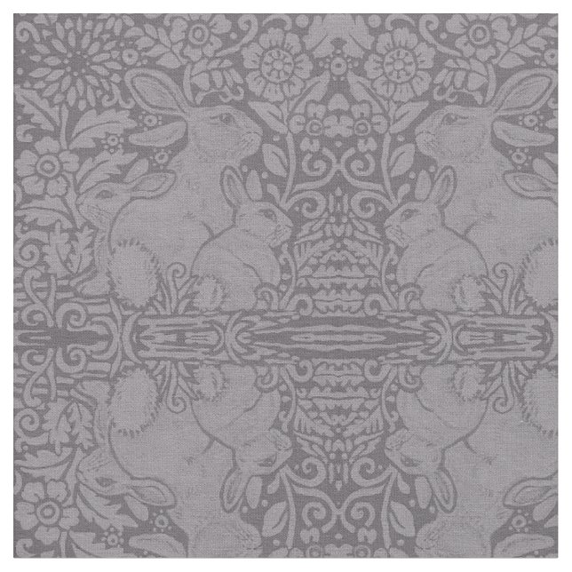 Tissu à carreaux de conception de famille de lapin (Fermer)
