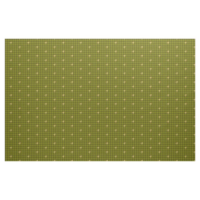 Tissu à carreaux Houndstooth avec accent or olive (Fat Quarter)