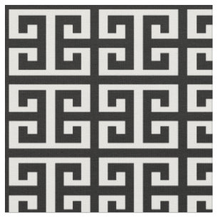 tissu à clé noir blanc grec