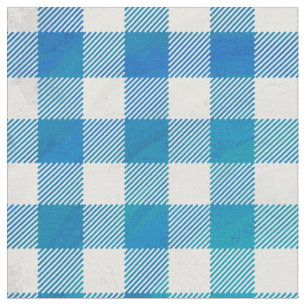Tissu à damiers Buffalo Plaid bleu et blanc