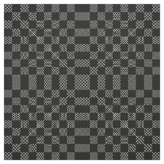 Tissu à damiers Moire par Kenneth Yoncich (Échantillon)