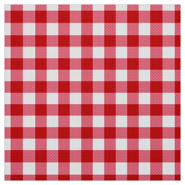 Tissu à damiers tartan plaid classique rouge blanc textu (Échantillon)
