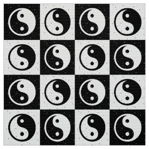 Tissu à damiers Ying-yang