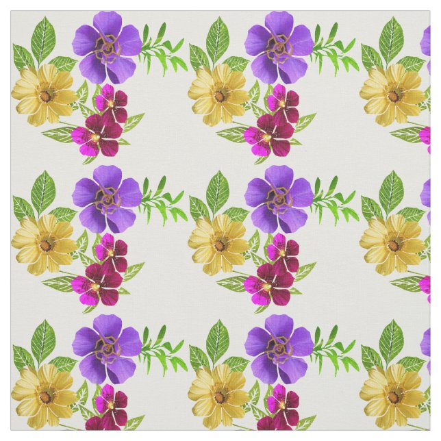 Tissu à fleurs 3 couleurs (Échantillon)