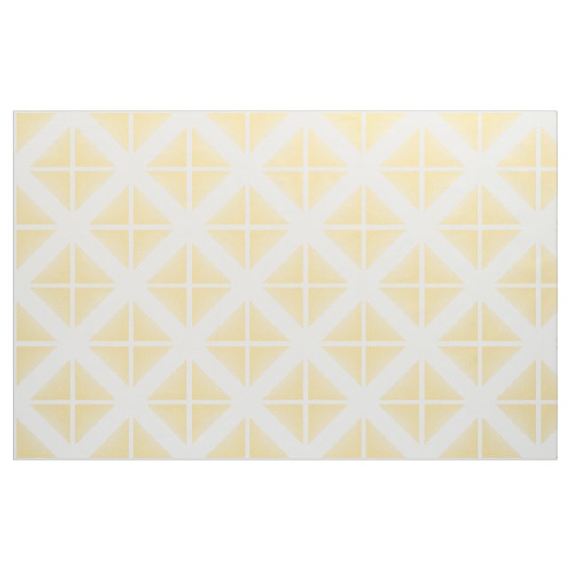 Tissu à la mode blanc jaune de motif de triangles (Fat Quarter)