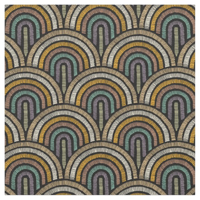 Tissu à motif Art Déco vintage (Fermer)