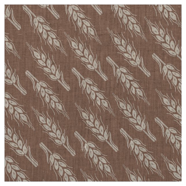 Tissu à motif blanc brun brun (Échantillon)