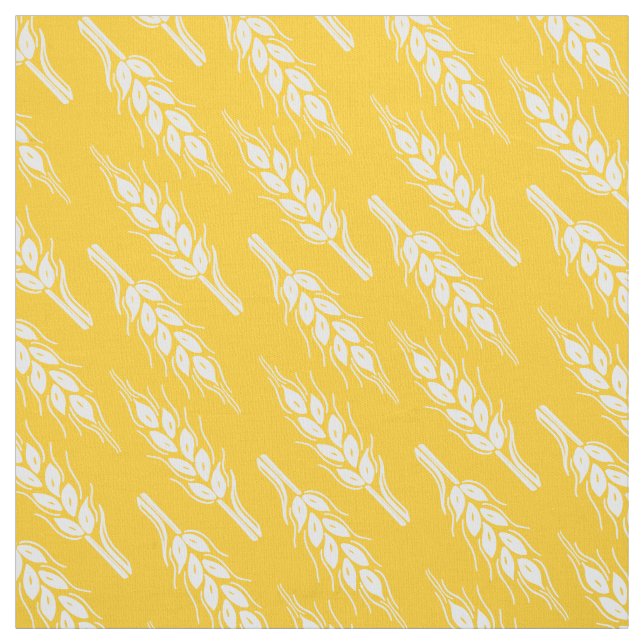Tissu à motif blanc jaune de blé (Échantillon)