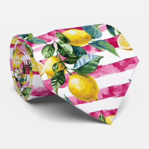 Tissu à motif citron pour cravate homme 