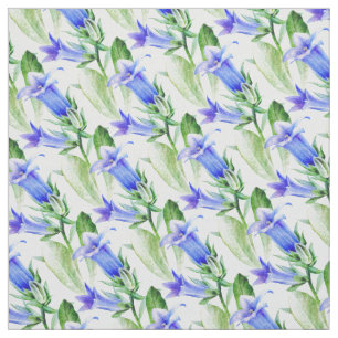 Tissu à motif d'aquarelle Campanula