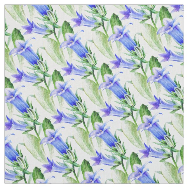 Tissu à motif d'aquarelle Campanula (Échantillon)