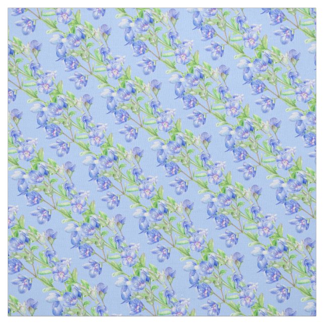 Tissu à motif d'aquarelle Speedwell (Échantillon)