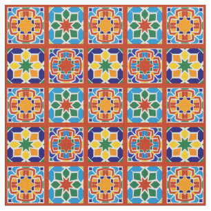 Tissu à motif de carreaux marocains pour quilting