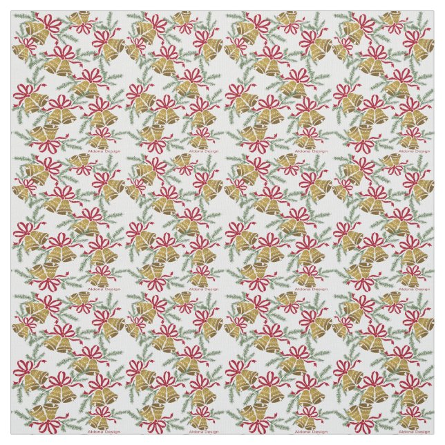 Tissu à motif de cloche de Noël (Échantillon)