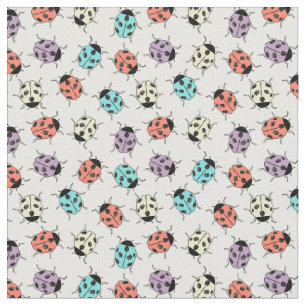 Tissu à motif de coccinelles colorées mignonnes
